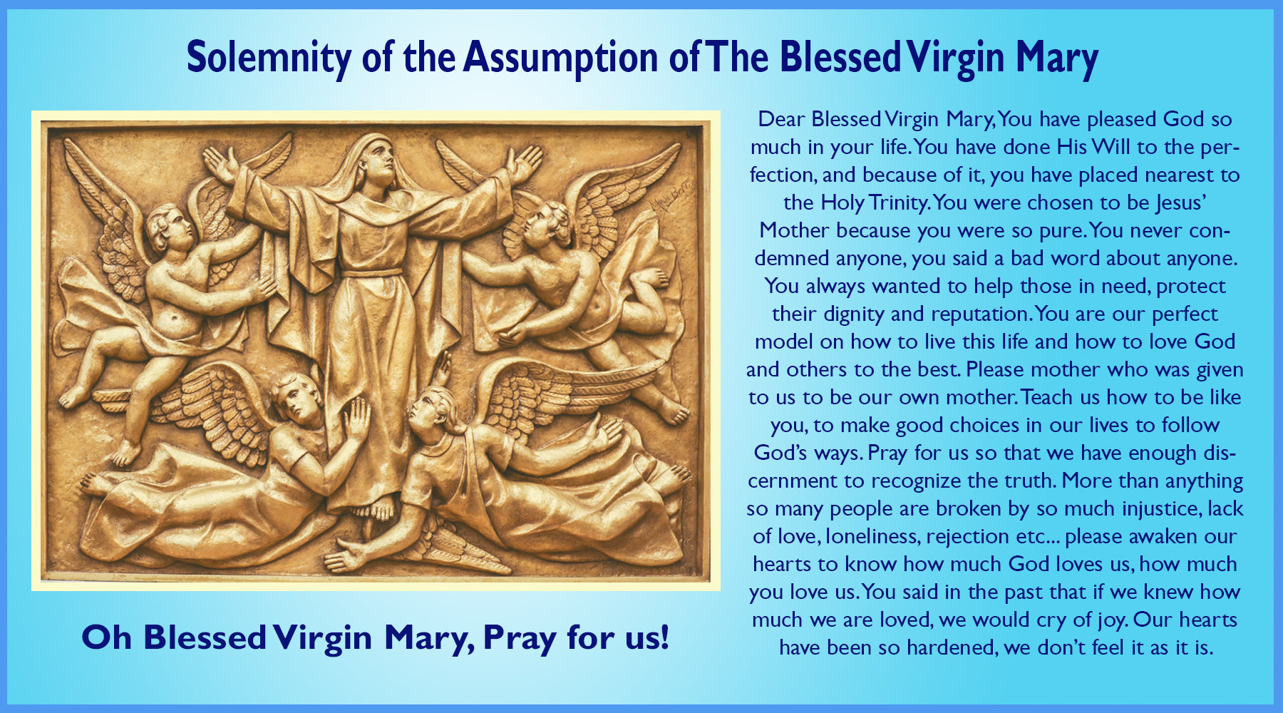 Solemnity of the Assumption of The Blessed Virgin Mary