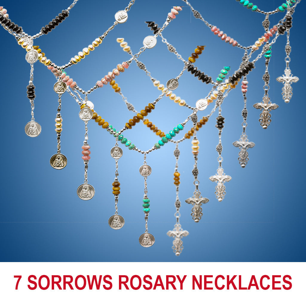 Buy Cottvott 40pcs Seven Sorrows Rosary Centerpiece Our Lady Jesus  Connector Spacer Medal Pendant, DIY Rosary Making Supplies Accessories  Online at desertcartNorway