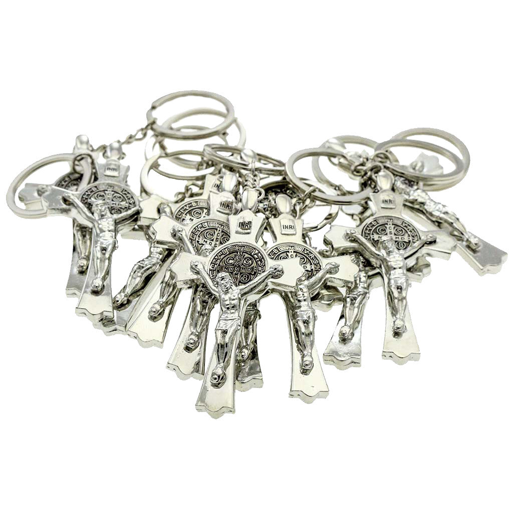 10 St Benedict Crucifix Keychain
