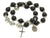 Sterling Silver Double Elastic Rosary Bracelet Black Onyx 10mm Beads