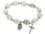 Sterling Silver Elastic Rosary Bracelet, Howlite 10mm