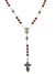 Sterling Silver St. Michael Rosary Necklace Carnelian 6mm Prayer Beads