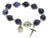 Sterling Silver Elastic Rosary Bracelet, Blue Sodalite 10mm