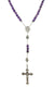 Sterling Silver Rosary Necklace Amethyst Crucifix Miraculous Medal