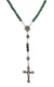Sterling Silver Rosary Necklace Turquoise 6mm Crucifix, Miraculous Medal