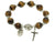 Sterling Silver Elastic Rosary Bracelet, Tiger Eyes 10mm