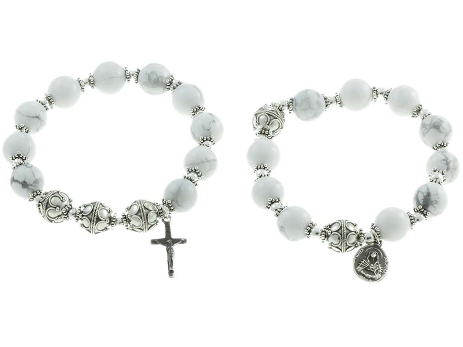 Sterling Silver Swarovski Crystal Pave Rosary Bracelet | Rosary.com™