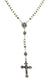 Sterling Silver Rosary Necklace Pearl Crucifix and Miraculous Medal