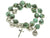 Sterling Silver Double Elastic Rosary Bracelet, Turquoise Gem Beads