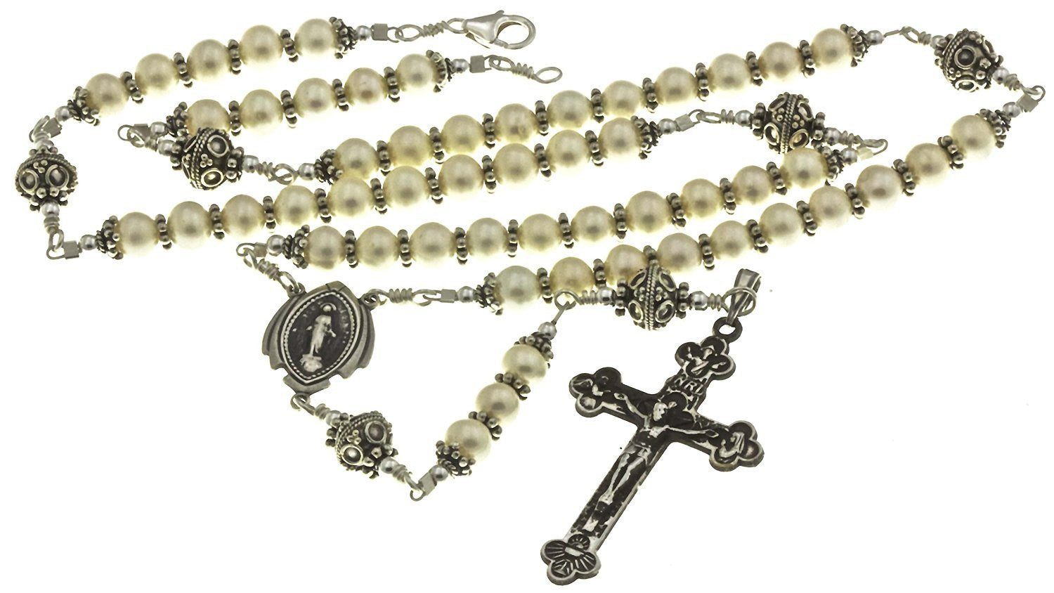 Pearls of Mary Miraculous Medal Rosary | The Catholic Company®