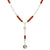 Sterling Silver 7 Sorrows Rosary 6mm Coral Necklace with 7 Sorrows Medal Set