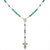 Sterling Silver Rosary Necklace Turquoise