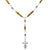 Sterling Silver 7 Sorrows Rosary Necklace Tiger Eyes