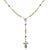 Sterling Silver Rosary Necklace, Freshwater-Cultured Pearl